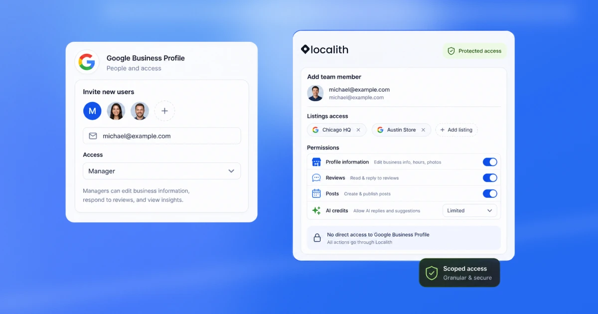How to Add Users to Google Business Profile (Google vs. Localith)