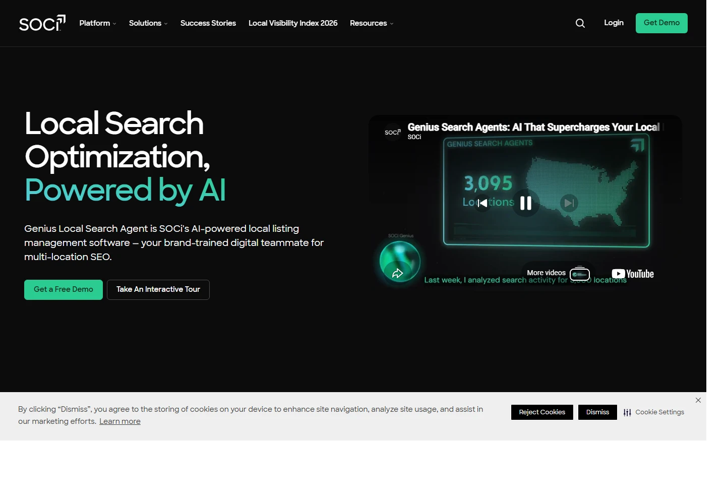 SOCi landing page
