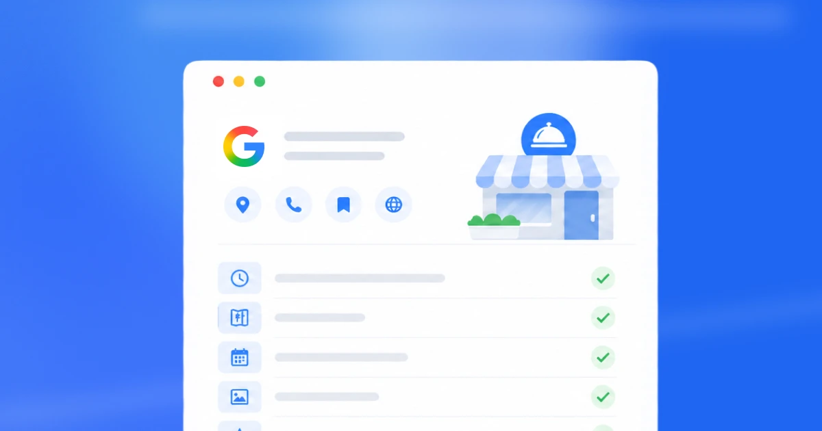 Checklist do Google Business Profile para Restaurantes