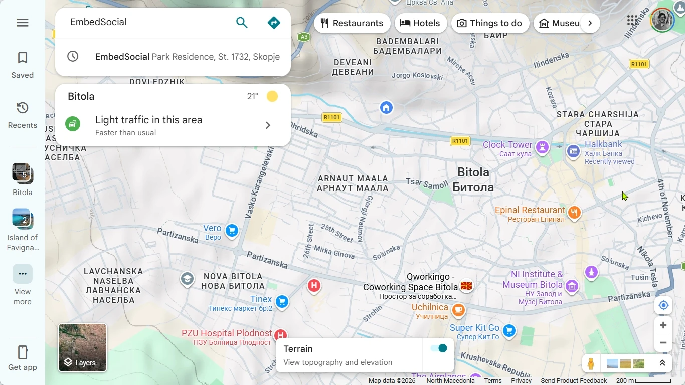 Google Maps desktop search box with a business name typed in